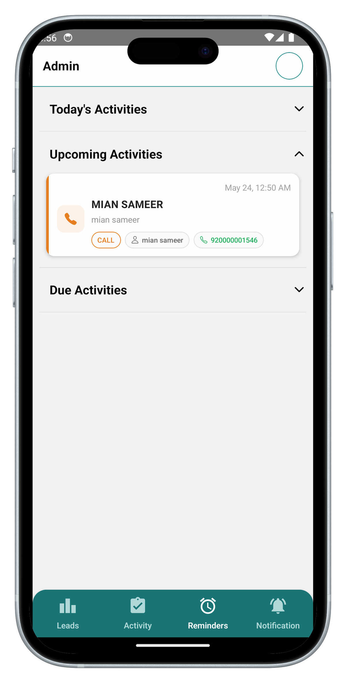 CRM Activity Reminders